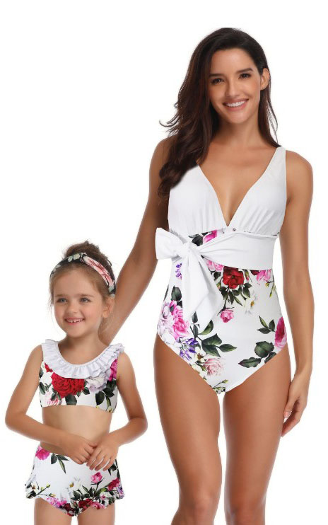 F4727-2 mother and daughter swimsuit mommy and me swimwear bikini